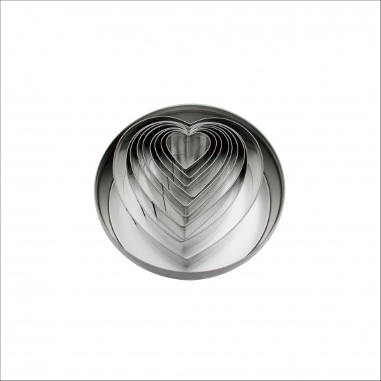 Pastry Cutter -Heart,Plain,7 Pcs Set,50mm