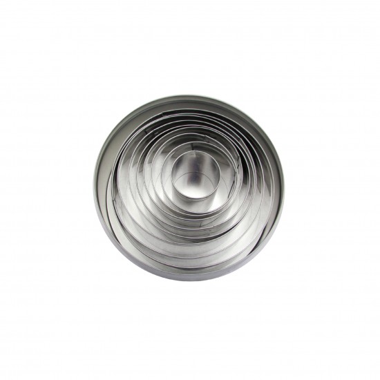 Pastry Cutter -Round,Plain,9 Pcs Set,30mm